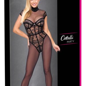 Cottelli PARTY Lace Jumpsuit Black Cottelli PARTY Lace Jumpsuit Black - Image 1