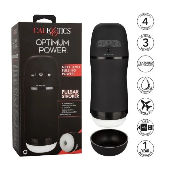 Calexotics Optimum Power Pulsar Stroker Masturbator met zuigfunctie