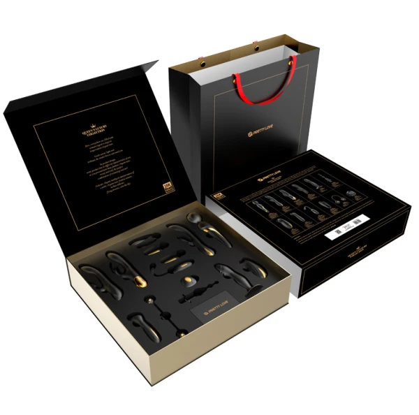 High Tech Pretty Love Queens Luxury Collection 12-delige Toy-set met gouden versiering