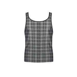 Anais MEN Accesories Balance Top mouwloos shirt in ruitoptiek Anais MEN Accesories Balance Top mouwloos shirt in ruitoptiek - Afbeelding 3