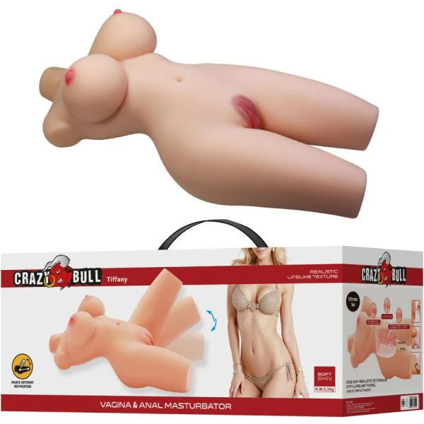 Crazy Bull Tiffany Masturbator-Torso met Vagina en Anus 5,5 kg