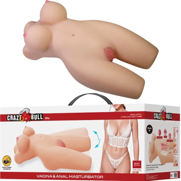 Crazy Bull MIA Realistische Masturbator Torso met Vagina en Anus 8,5 kg
