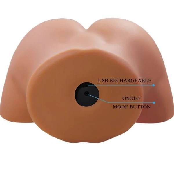 Crazy Bull Ilana Masturbator-Torso met vibratie- en zuigfunctie