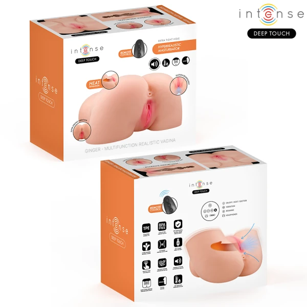 Intense Bodies & Masturbators Deep Touch Vaginale Masturbator met Zuig- en Warnteffect