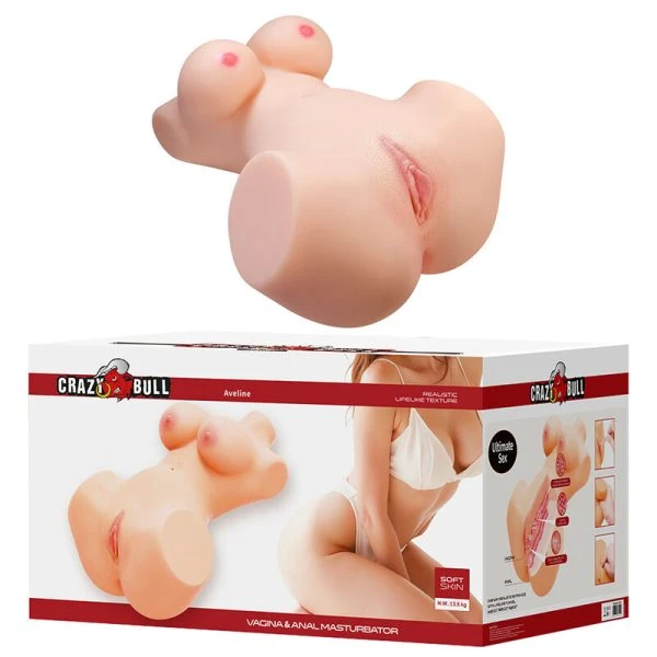 Crazy Bull Annie XXL Masturbator Torso met vaginaal en anaal toegang