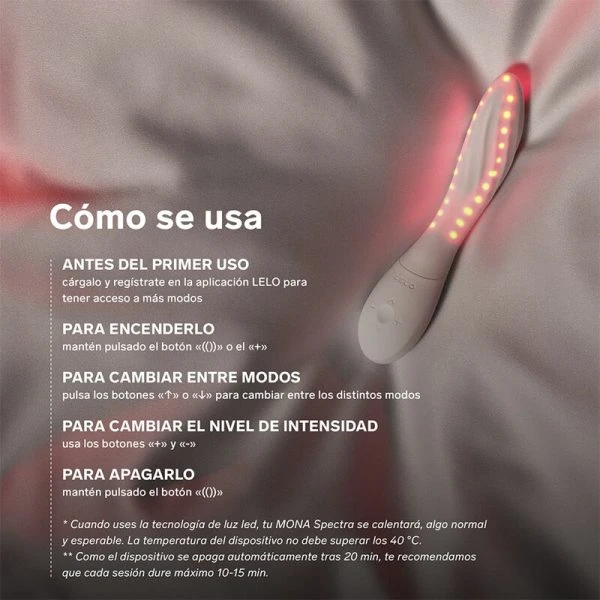 Lelo Mona Spectra Roodlicht-Intimmassageapparaat App-bestuurbaar