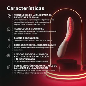 Lelo Mona Spectra Roodlicht-Intimmassageapparaat App-bestuurbaar Lelo Mona Spectra Roodlicht-Intimmassageapparaat App-bestuurbaar - Afbeelding 6