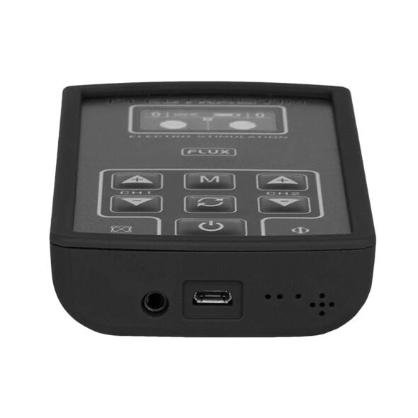 Electrastim Flux Stimulator-eenheid met dubbele uitgang en OLED-display Electrastim Flux Stimulator-eenheid met dubbele uitgang en OLED-display