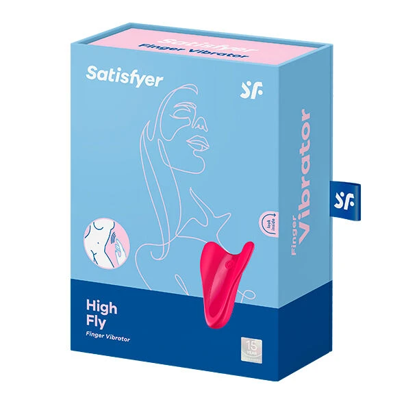 Satisfyer Fingervibrator High Fly mit zwei Motoren und Flügeln Fuchsia