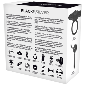 Black&silver Cameron Cockring-horloge met afstandsbediening, siliconen Black&silver Cameron Cockring-horloge met afstandsbediening, siliconen - Afbeelding 7