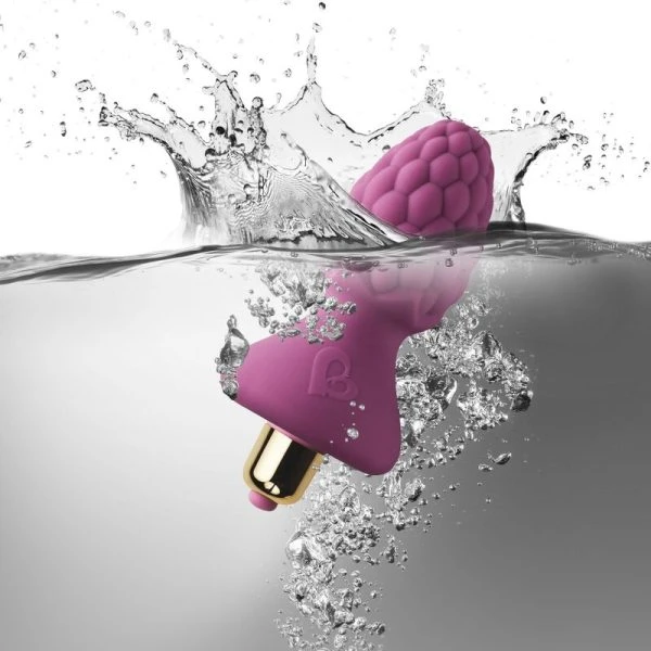 Rocks-off Analplug Assberries Raspberry, vibratiesteek, waterdicht