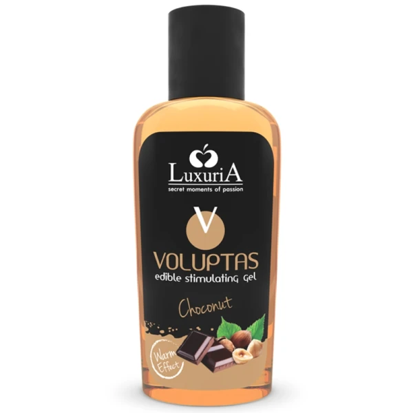 Intimateline Luxuria eetbare massagegel Voluptas met verwarmend effect Chocoladenoot 100 ml