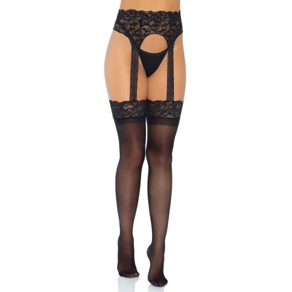 LEG Avenue Hosiery Opaque Kousenriem met Kant One Size