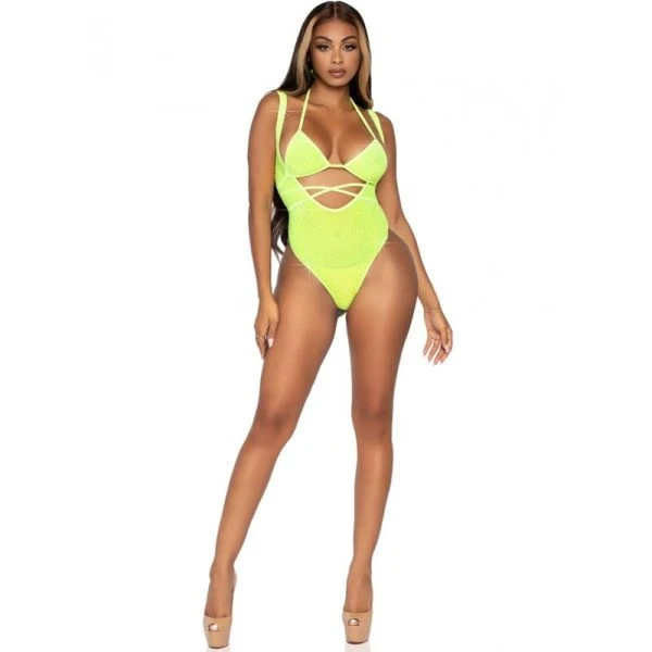 LEG Avenue Sets Wickel-Bikinioberteil en Straps-Body van strass-mesh in één maat LEG Avenue Sets Wickel-Bikinioberteil en Straps-Body van strass-mesh in één maat