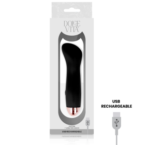 Dolce Vita oplaadbare minivibrator met 7 standen, zwart Dolce Vita oplaadbare minivibrator met 7 standen, zwart - Afbeelding 4