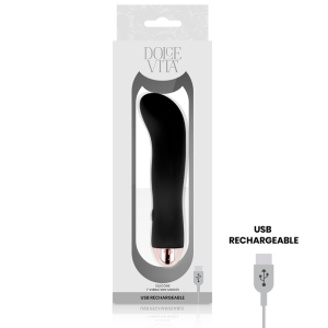 Dolce Vita wiederaufladbarer Minivibrator Zwei mit 7 Modi, schwarz Dolce Vita wiederaufladbarer Minivibrator Zwei mit 7 Modi, schwarz – Bild 4