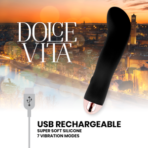 Dolce Vita wiederaufladbarer Minivibrator Zwei mit 7 Modi, schwarz Dolce Vita wiederaufladbarer Minivibrator Zwei mit 7 Modi, schwarz – Bild 5