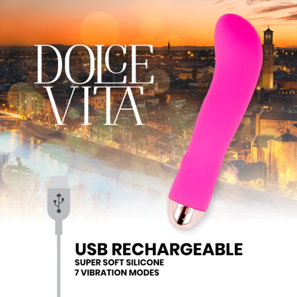Dolce Vita oplaadbare minivibrator Twee 7 snelheden, 13,2 cm