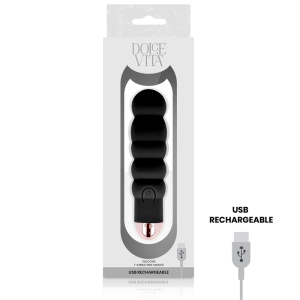 Dolce Vita Minivibrator Zes Zwart, oplaadbaar, 7 standen Dolce Vita Minivibrator Zes Zwart, oplaadbaar, 7 standen - Afbeelding 3