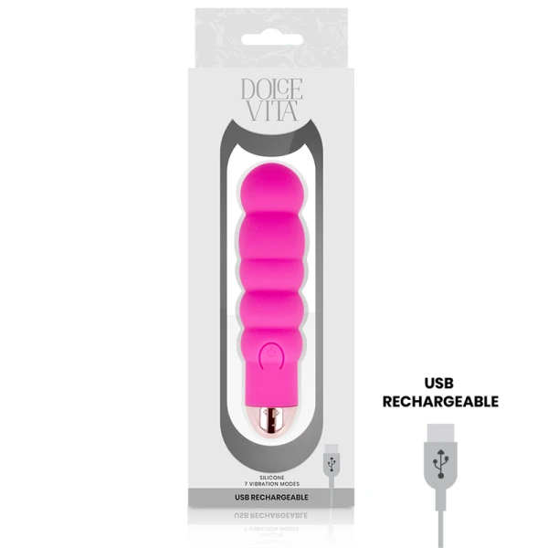 Dolce Vita oplaadbare minivibrator Zes, 13 cm, roze Dolce Vita oplaadbare minivibrator Zes, 13 cm, roze