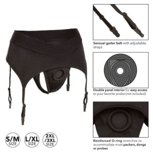 Calexotics Boundless Tanga-Strap-on met jarretelgordel S/M Calexotics Boundless Tanga-Strap-on met jarretelgordel S/M - Afbeelding 3