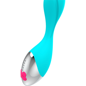 Happy Loky Mini FUN Vibrator mit G-Punkt-Stimulation, türkis-silber – Bild 5