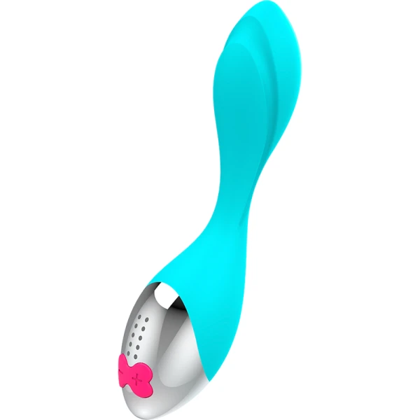 Happy Loky Mini FUN Vibrator mit G-Punkt-Stimulation, türkis-silber