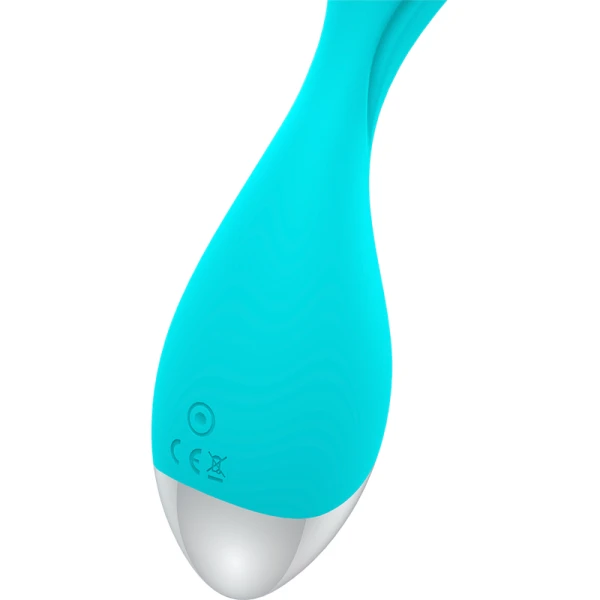Happy Loky Mini FUN Vibrator mit G-Punkt-Stimulation, türkis-silber