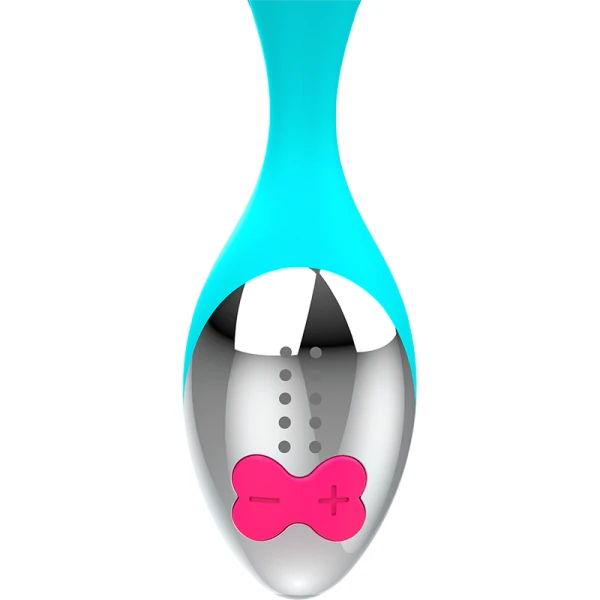 Happy Loky Mini FUN Vibrator mit G-Punkt-Stimulation, türkis-silber