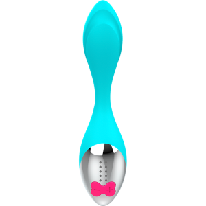 Happy Loky Mini FUN Vibrator mit G-Punkt-Stimulation, türkis-silber – Bild 4