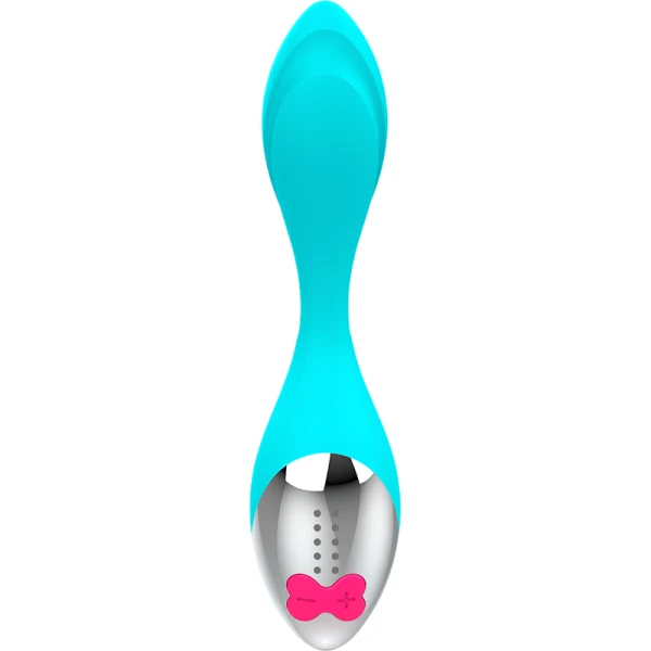 Happy Loky Mini FUN Vibrator mit G-Punkt-Stimulation, türkis-silber