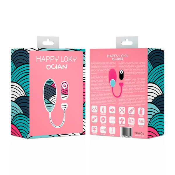 Happy Loky Ocian Afstandsbediening Vibrator Roze Turkoois