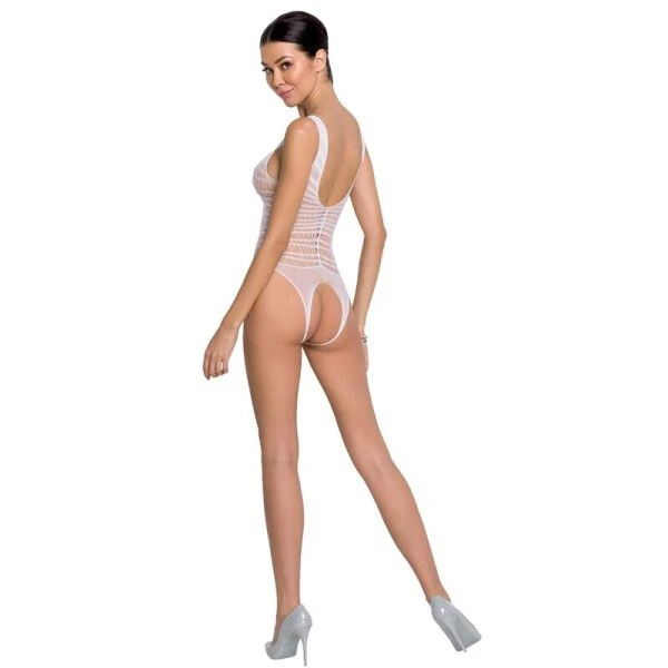 Passion Woman Netbody met kant en kruisopening, One Size