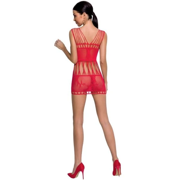 Passion Woman Bodystocking minijurk BS090 rood, één maat