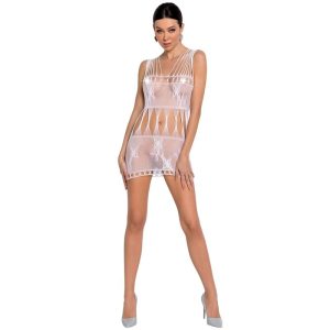 Passion Woman Bodystocking Minikleid BS090 weiß Passion Woman Bodystocking Minikleid BS090 weiß - Afbeelding 1