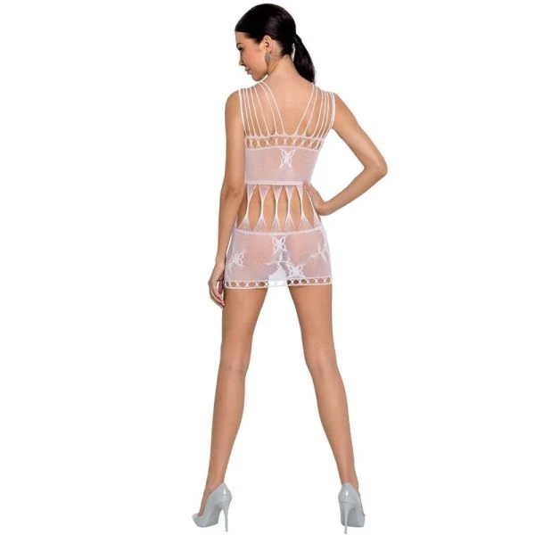 Passion Woman Bodystocking Minikleid BS090 weiß Passion Woman Bodystocking Minikleid BS090 weiß