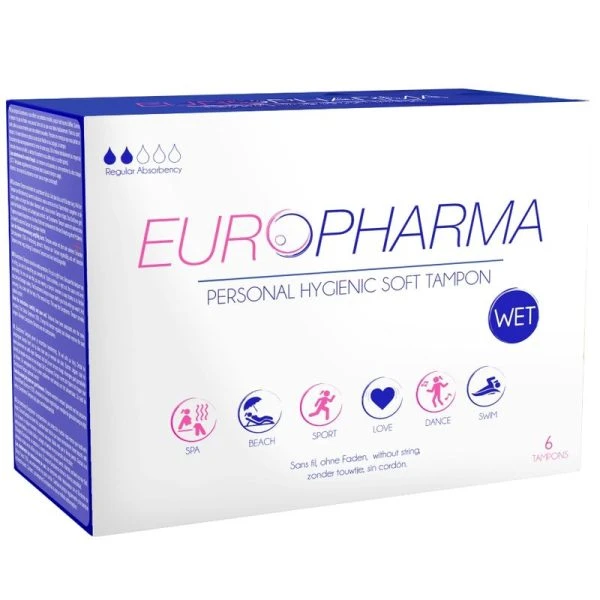 Europharma Action Tampons 6 Stück, ohne Kordel für Sport und Sex