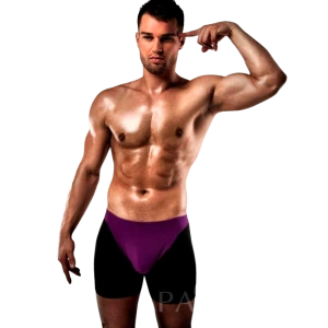 Passion MEN Boxer 009 Lila/Zwart Erotisch Ondergoed voor Mannen