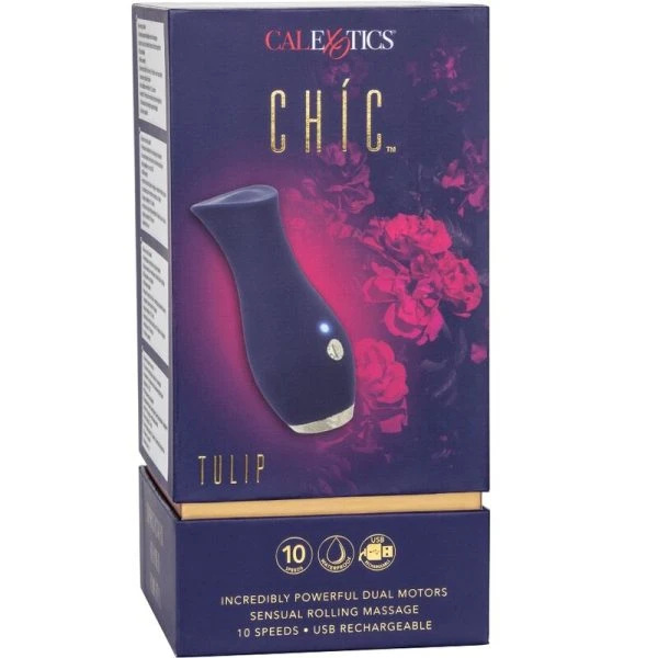 Calexotics Chic Tulpe Massager Blau – Vibrator met rolmassage