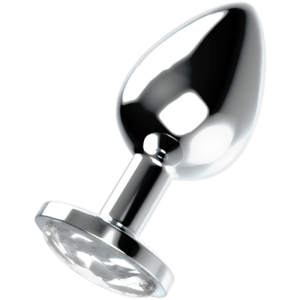 Ohmama Anal Plug with Crystal L, white Ohmama Anal Plug with Crystal L, white - Image 1