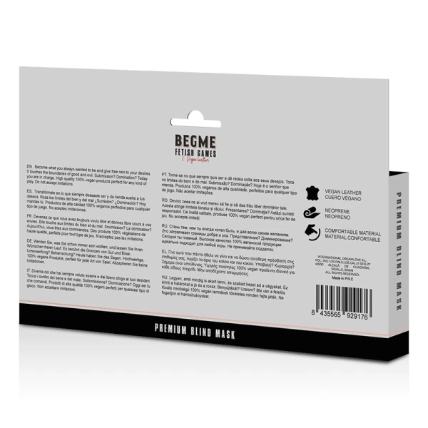 Begme Fetish Games Black Edition Premium Blinddoek