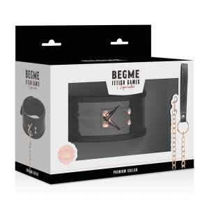 Begme Fetish Games vegan leren halsband met metalen ketting Begme Fetish Games vegan leren halsband met metalen ketting - Afbeelding 7
