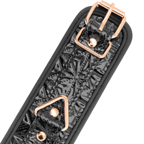Begme Fetish Games vegane Leder-Handschellen Black Edition