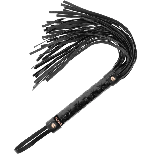 Begme Black Edition vegan leren zweep Flogger