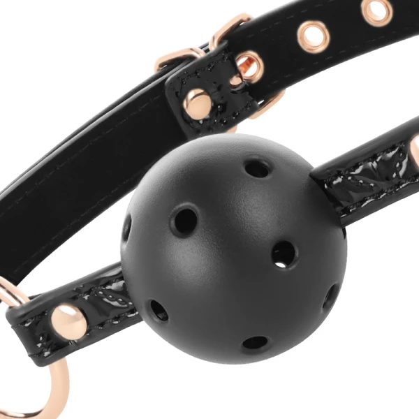 Begme Black Edition Bal-knevel van veganistisch leer met ademgaten