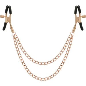 Begme Black Edition Nipple Clamps with Chain, nickel-free