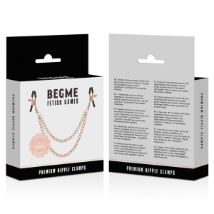 Begme Black Edition Nippelklemmen met ketting, nikkelvrij Begme Black Edition Nippelklemmen met ketting, nikkelvrij - Afbeelding 4