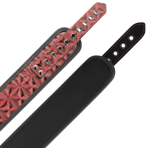 Begme Fetish Games Halsband met Nippelklemmen RED Edition Neopreen