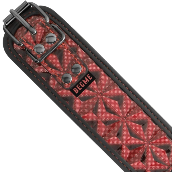 Begme Fetish Games Halsband met Nippelklemmen RED Edition Neopreen