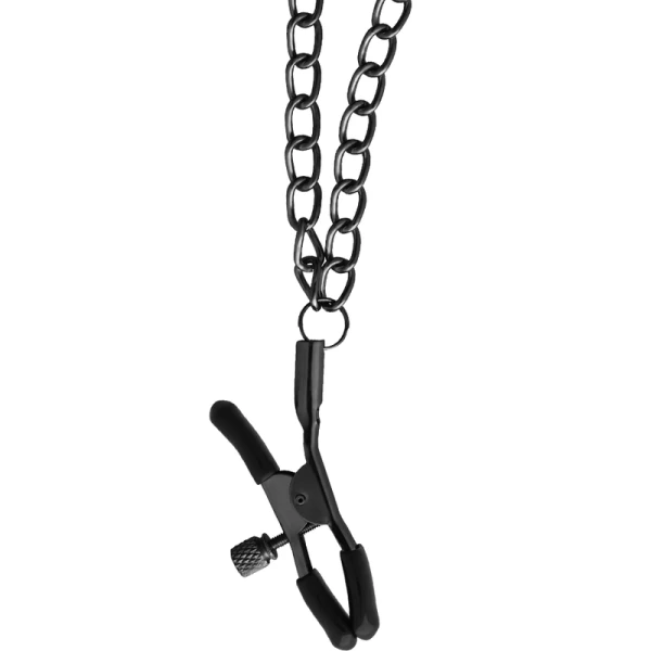 Begme Fetish Games Halsband met Nippelklemmen RED Edition Neopreen
